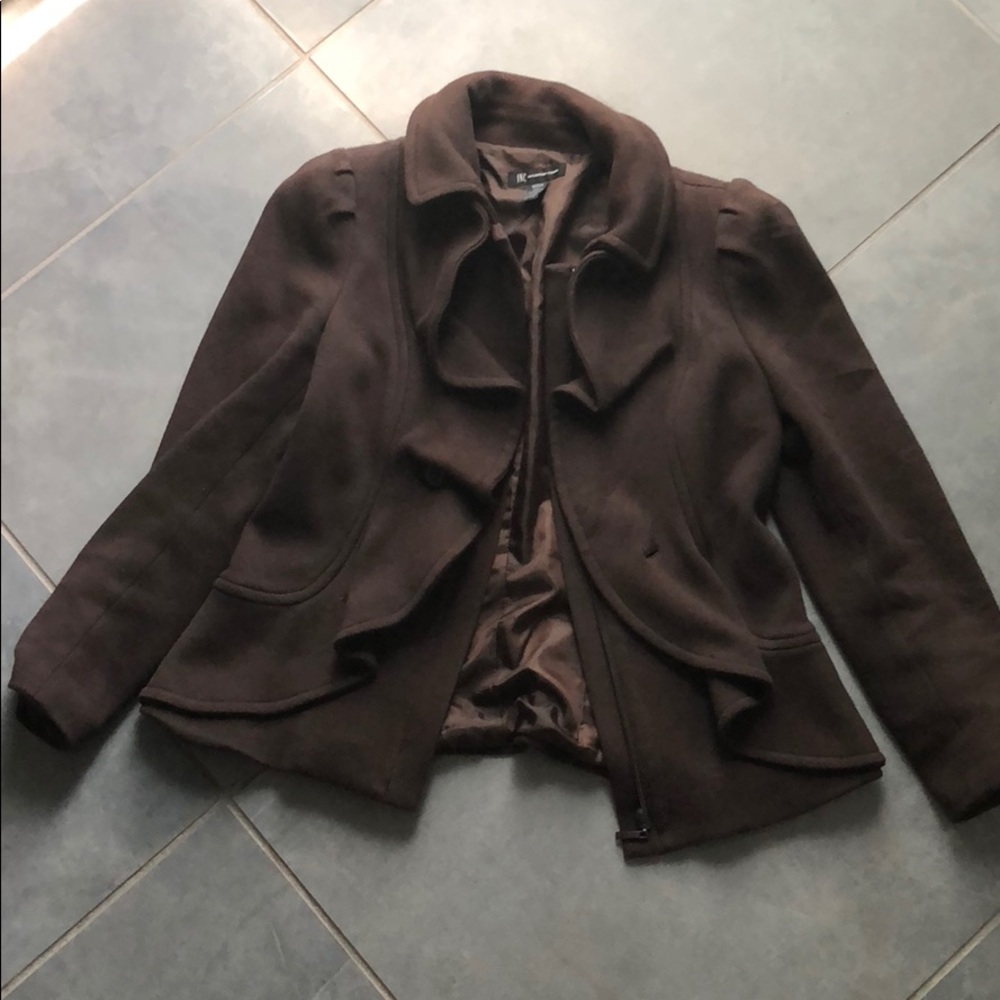 International Concepts Short Brown Coat